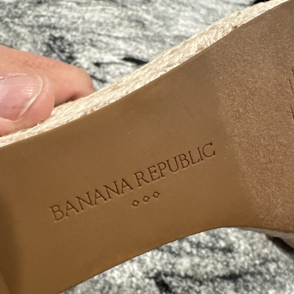 Banana Republic Womens‎ Espadrille Wedge Sandals Size 7.5